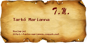 Tarkó Marianna névjegykártya